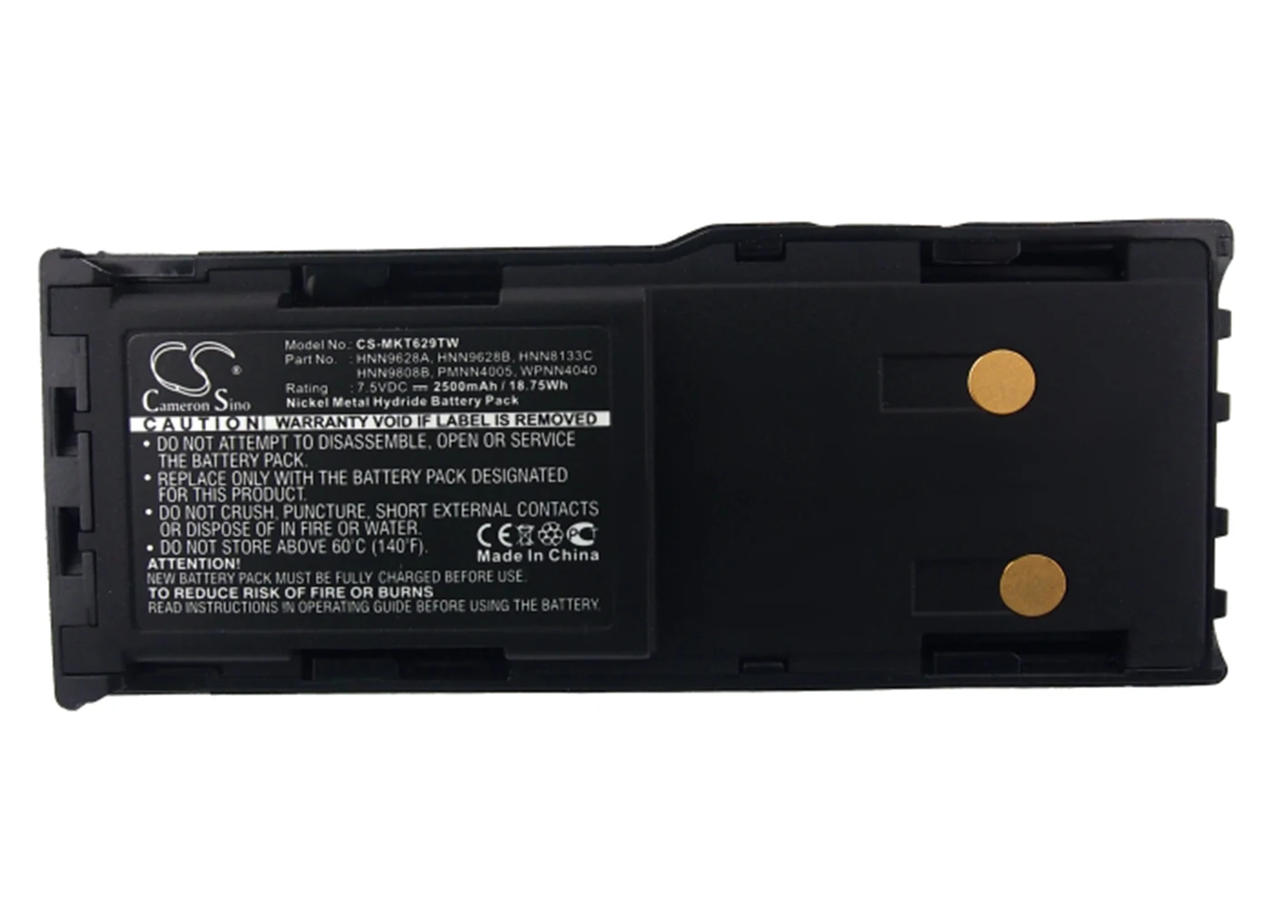 

Cameron Sino 2500mA Battery for Motorola CP250,CP450,CP450LS,GP300,GP308,GP600,GP88,GP88S HNN9628AR