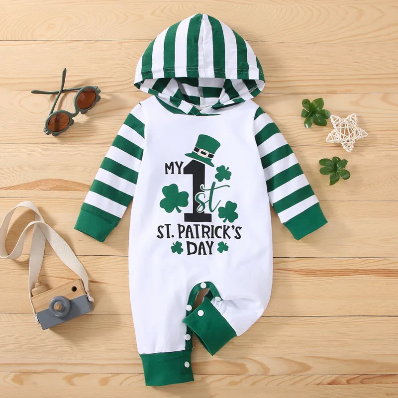 Newborn Infant Spring Hooded Crawling Overalls Jacket Girl Jumpsuit Boys Soft Cotton Bebe Romper Baby Festival Clothes 0-12 Mont