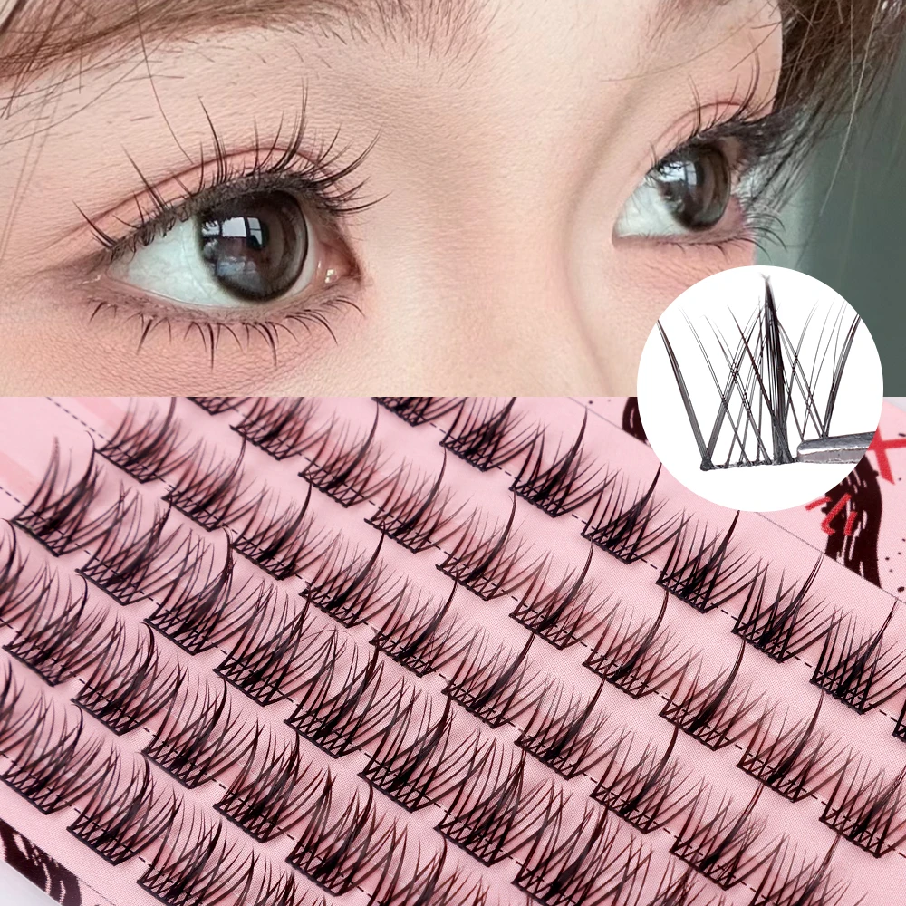 Сегментированные кластеры ресницы 11-13 мм мягкие смешанные накладные