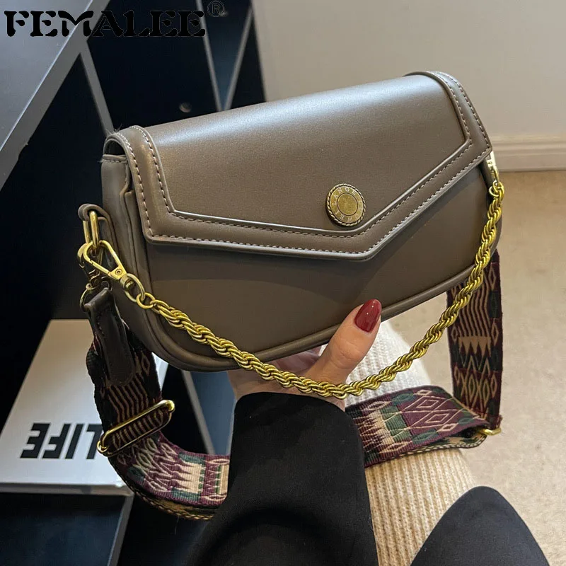 

Designer Broadband Shoulder Strap Bag Women's Pu Leather Female Commute Handbag Fashion Brand Square Crossbody Bags For Woman