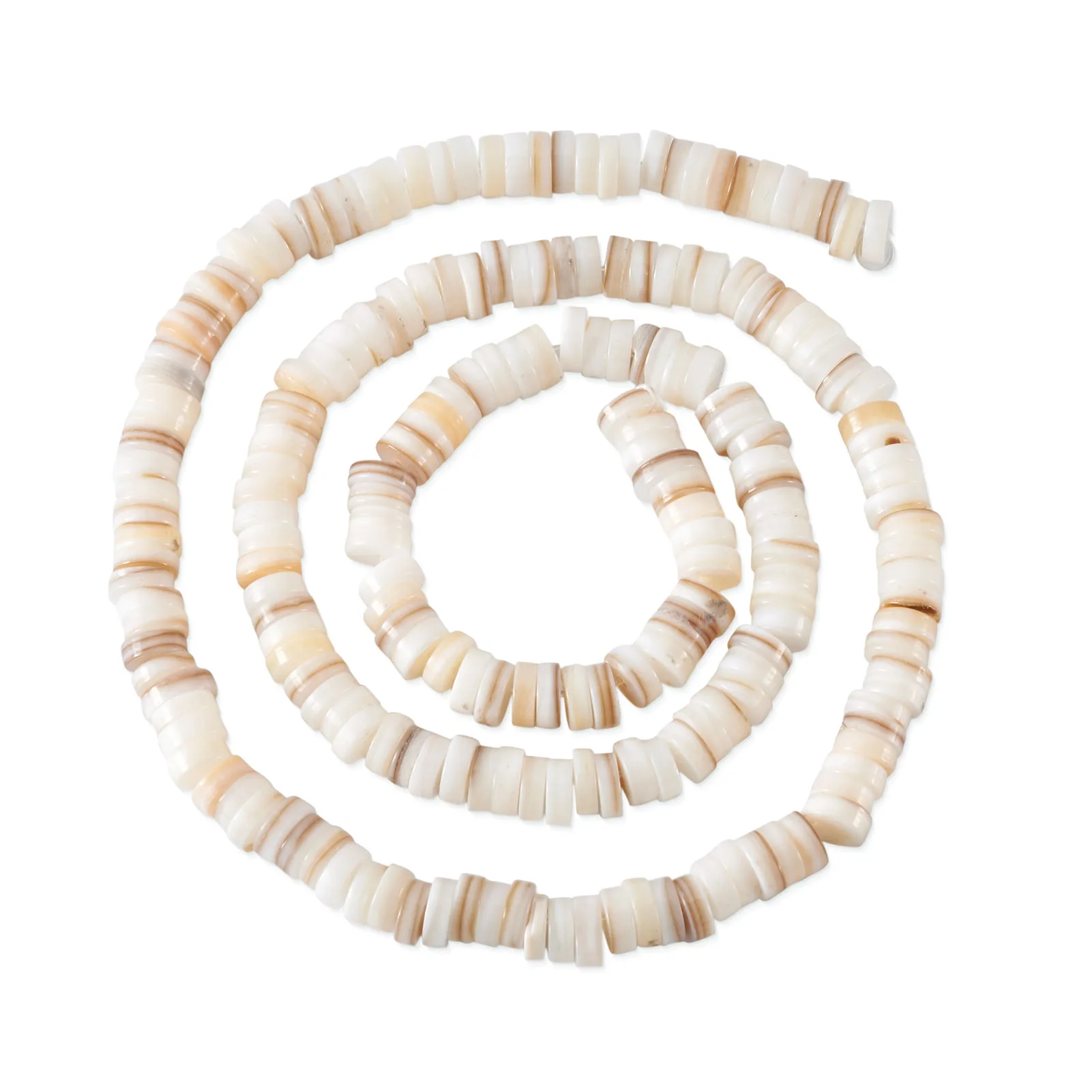 

5mm Natural Freshwater Shell Beads Disc Flat Round Heishi Beads for Women DIY Jewelry Making Accessories about 204~209pcs/Strand