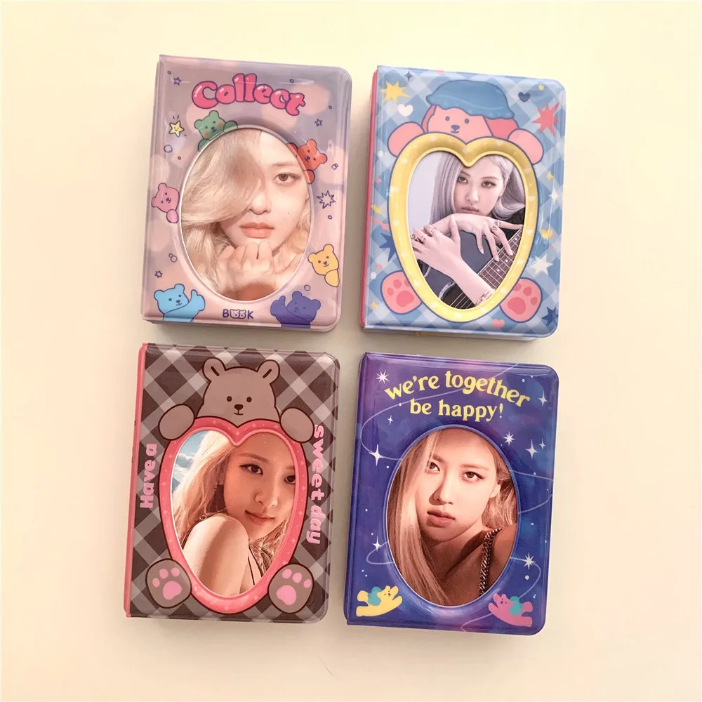 3 дюйма 40 слотов Kawaii INS мультфильм милый медведь Kpop Фотокарта корейский идол собирает книгу фотоальбом для хранения книг Канцтовары