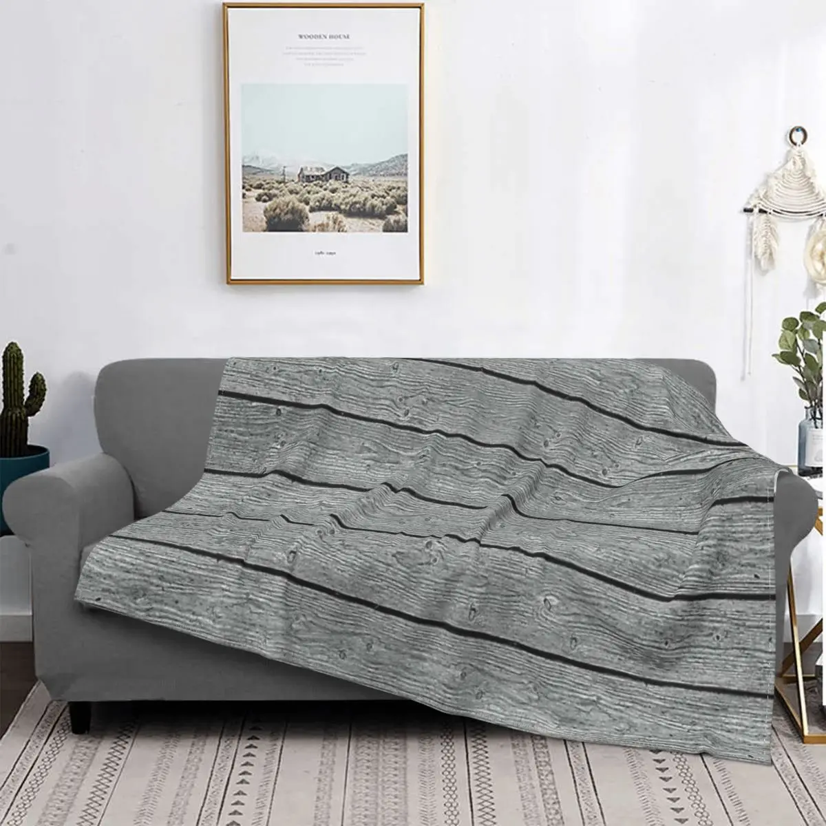 

Manta de paneles de madera gris, colcha a cuadros para cama, colcha térmica de 90, manta ponderada