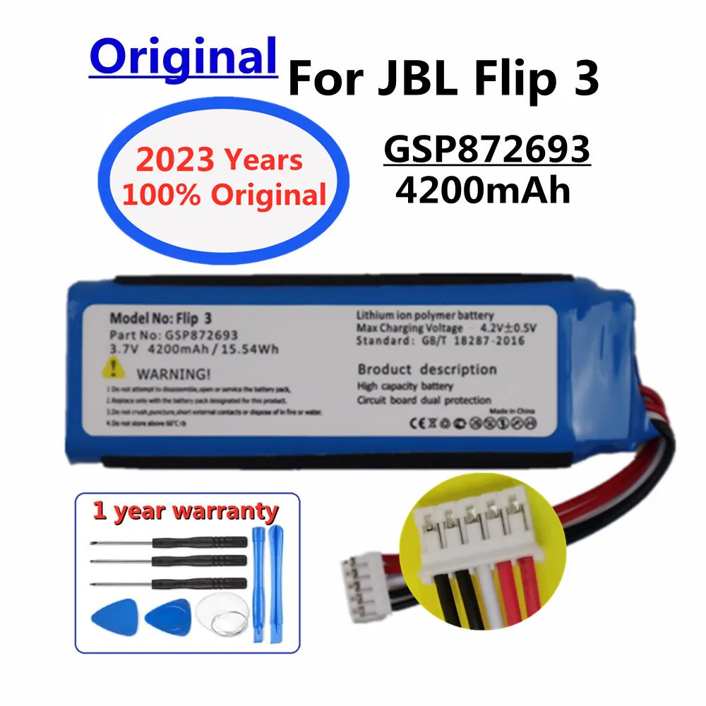 

New 100% Original Battery for JBL Flip 3 Flip3 Special Edition GSP872693 4200mAh Speaker battery Batteries Bateria Tools Kits