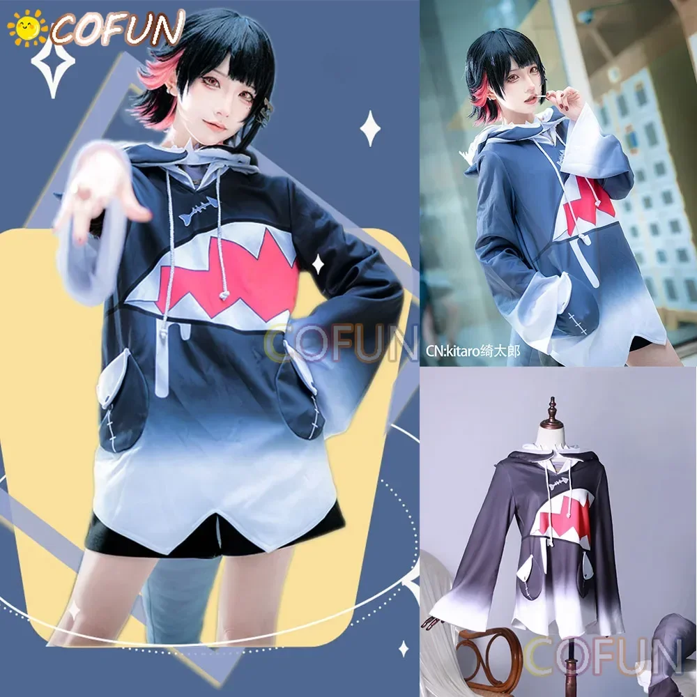 Фото Костюм для косплея Hololive Vtuber Virtual Ellen Joe Anchorman Gawr Gura, костюм милой акулы из Zenless Zone Zero, подарок для переодевания №5