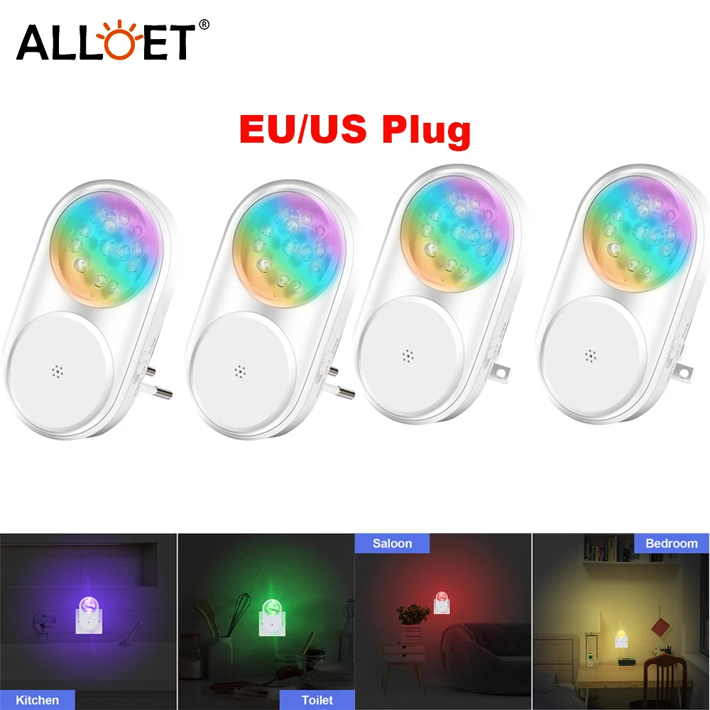 

Светодиодные светильники для атмосферы, портативное освещение для рассвета на столе, с дистанционным управлением, красочная вилка для ЕС/С...