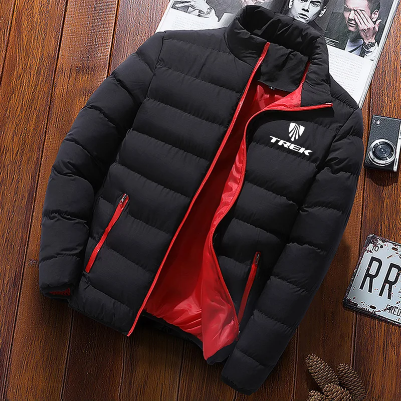 Slim Winter Men Thick Coats Waterproof Solid Color Stand Collar Male Windbreak Cotton Padded Down Jackets Casual Mens Outwear