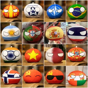 Imported 51 styles 10cm Country Ball Plush Toys Polandball Pendant Country Balls Countryball Stuffed Doll Chi