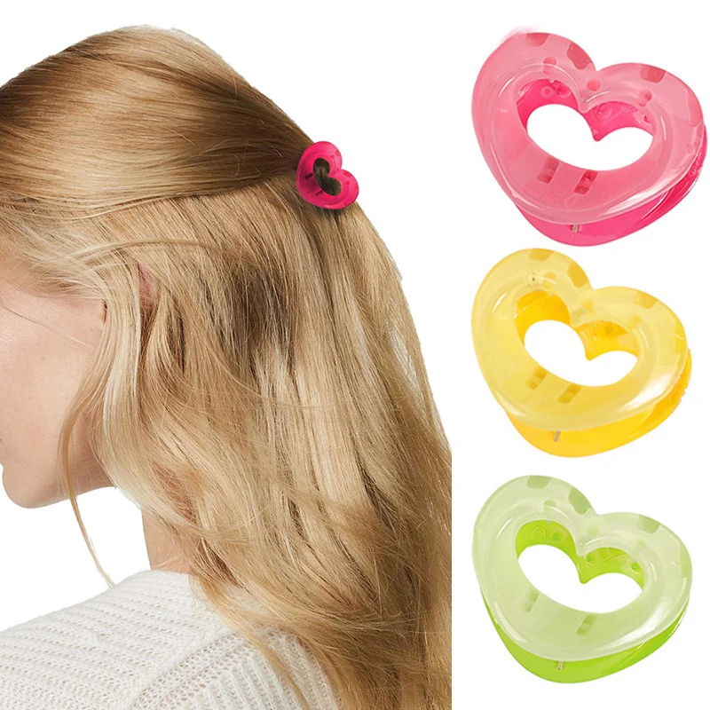 

Sweet Candy Color Transparent Hair Clip Geometric Gripper Hair Accessories Love Small Shark Clip Ponytail Barrettes DIY Korean