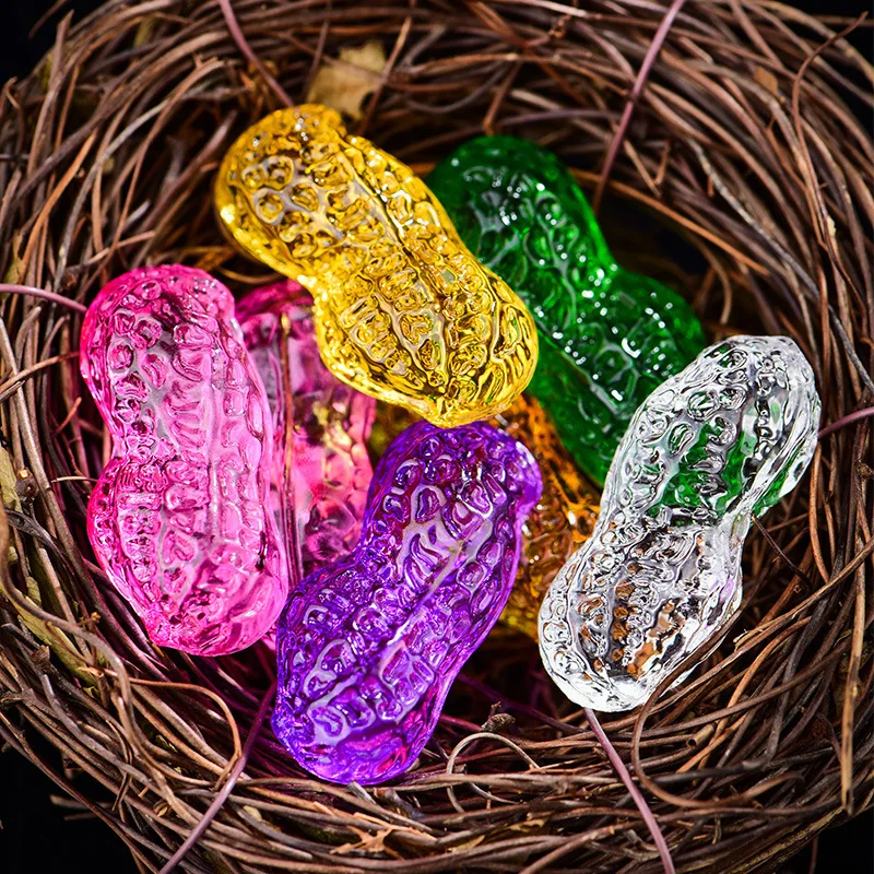 

Beautiful Crystal Made By Ancient Method Colorful Glass Peanut Groundnut Living Room Decoration Quartz Crystals