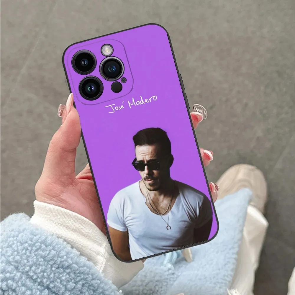 Jose M-Madero Singer Phone Case For iPhone 16 15 14 13 12 11 Plus Pro Max XS X XR SE Mini 8 7 Soft Silicone Black Cover