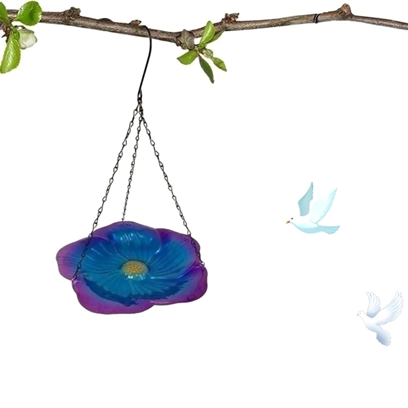 Металлический подвесной поднос для ванной улицы декор сада воды птиц цветочный