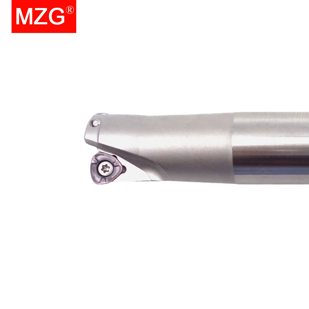 Фрезеровальный станок MZG AJX 08R 20 мм с двумя карбидными пластинами JOMW 08320, зажимной быстроподачный арбор, обработка сплавов, концевая фреза.