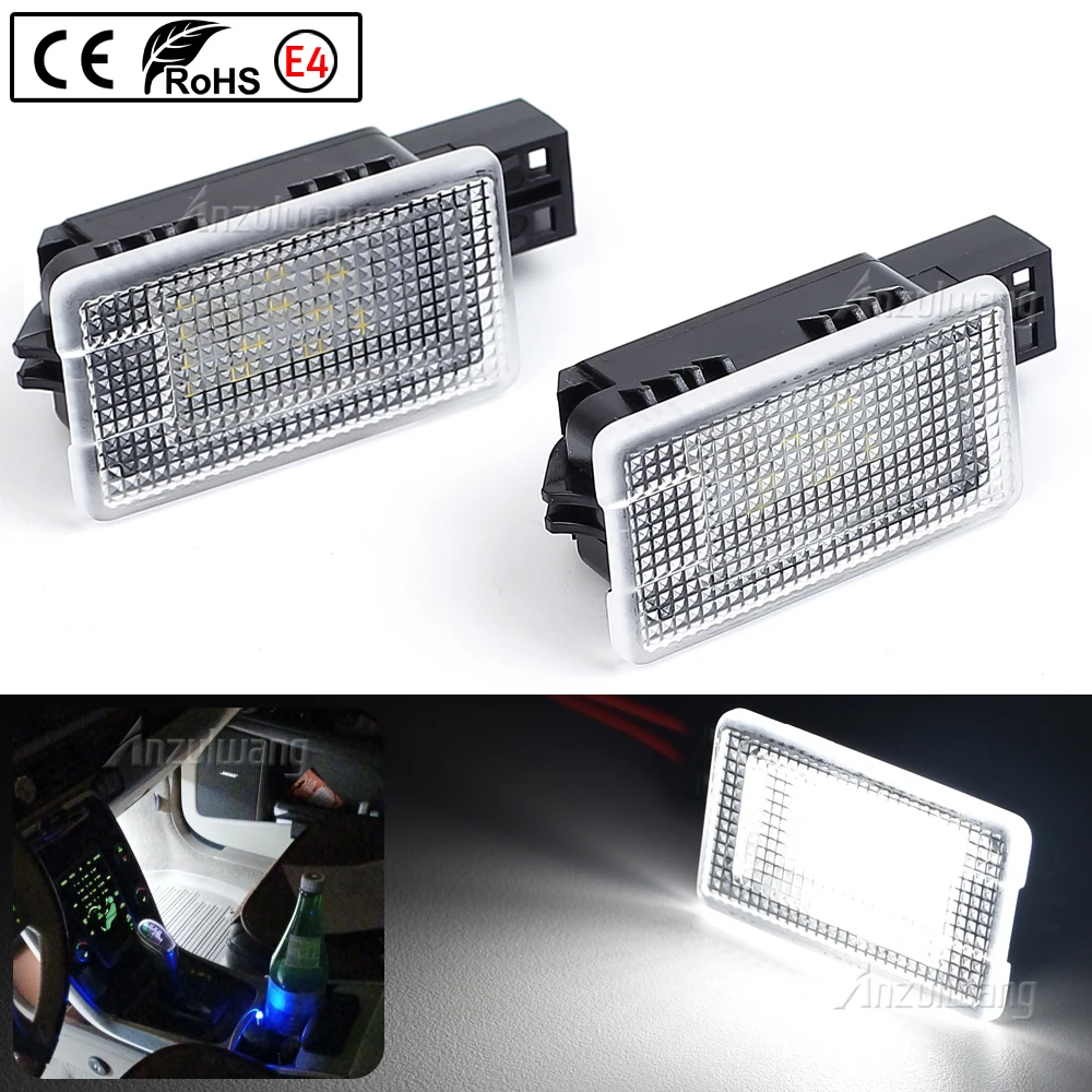 2Pcs For Volvo V40 V40CC V60 S60 S80 XC40 XC60 XC90 LED Courtesy Luggage Trunk Boot Light Footwell Welcome Door Lamp