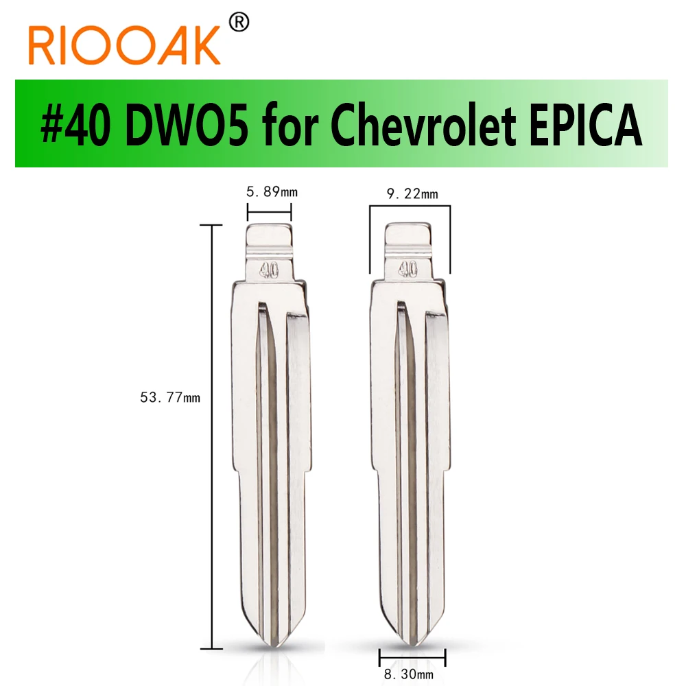 

10pcs Flip Car Key Blade Metal Blank Uncut Flip KD VVDI Remote Key Blade #40 DWO5 for Chevrolet EPICA