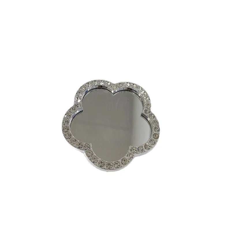 luxury new flower mirror ring for phone holder mobile phone stand socket mobile phone accessories expanding stand phone girp free global shipping