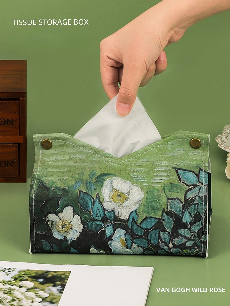 

Сумка из искусственной кожи для хранения салфеток и масляной живописи, настольная подставка для хранения для офиса и дома, красивое украшен...