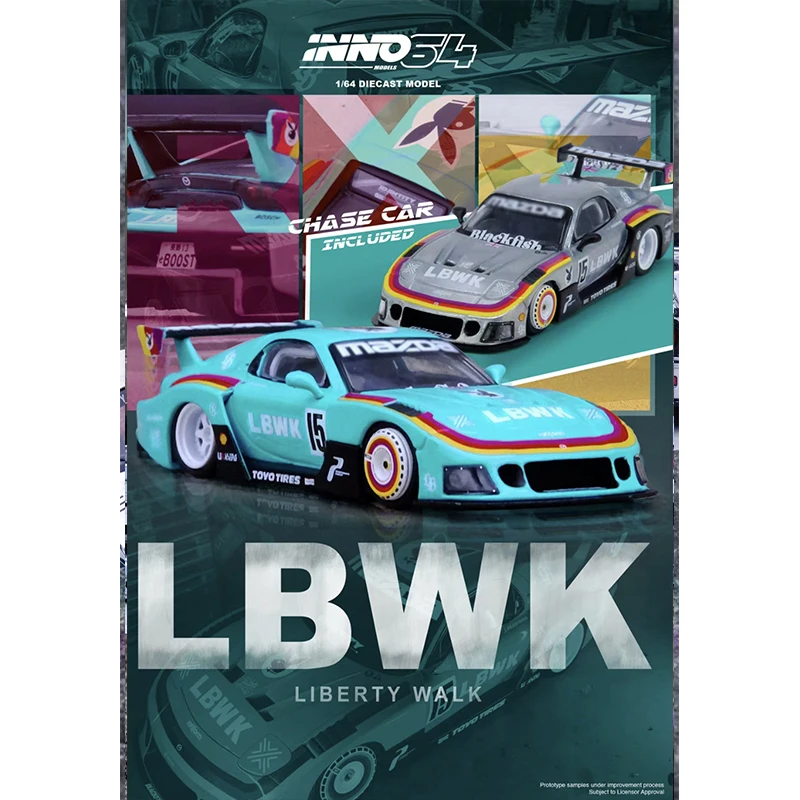 INNO в наличии 1:64 LBWK F40 RX7 FD3S Beijing Exhibition коллекционные литые модели автомобилей
