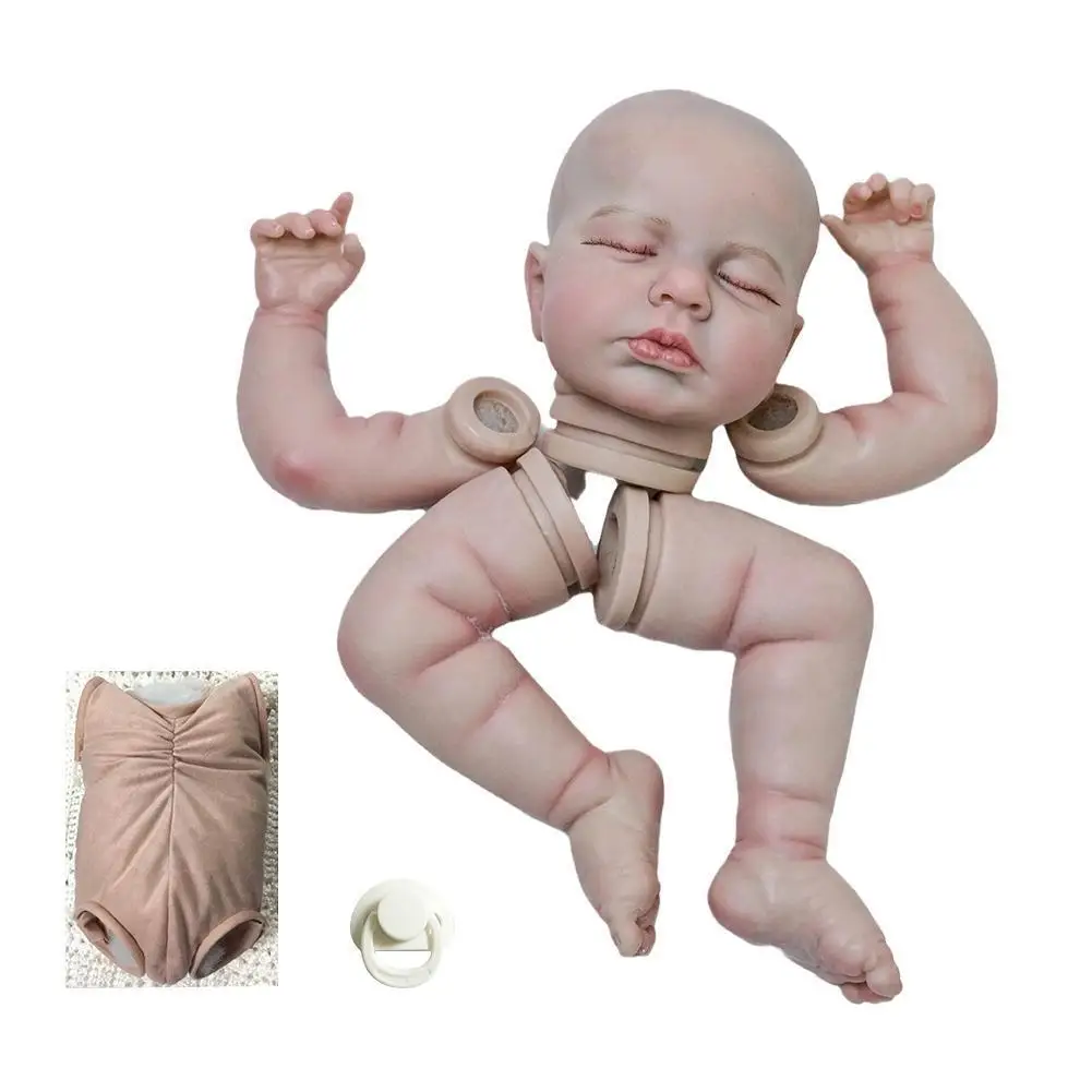 

19inch Painted Doll Kits Lifelike Unassembled Rebirth Doll Sets Popular Sleeping Doll Parts Soft Toys Kits with Extra Body