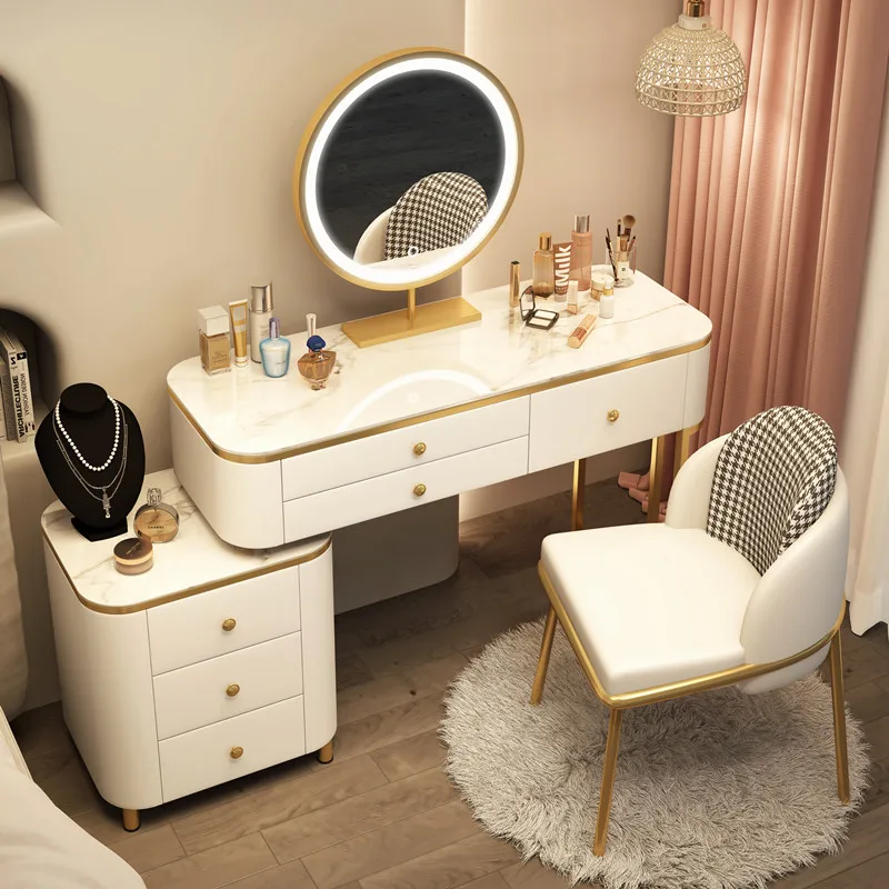 

Comfortable Bedroom Dressing Table Living Room White Floor Dresser Office Modern Rooms Hotel Tocador Maquillaje Furniture HY