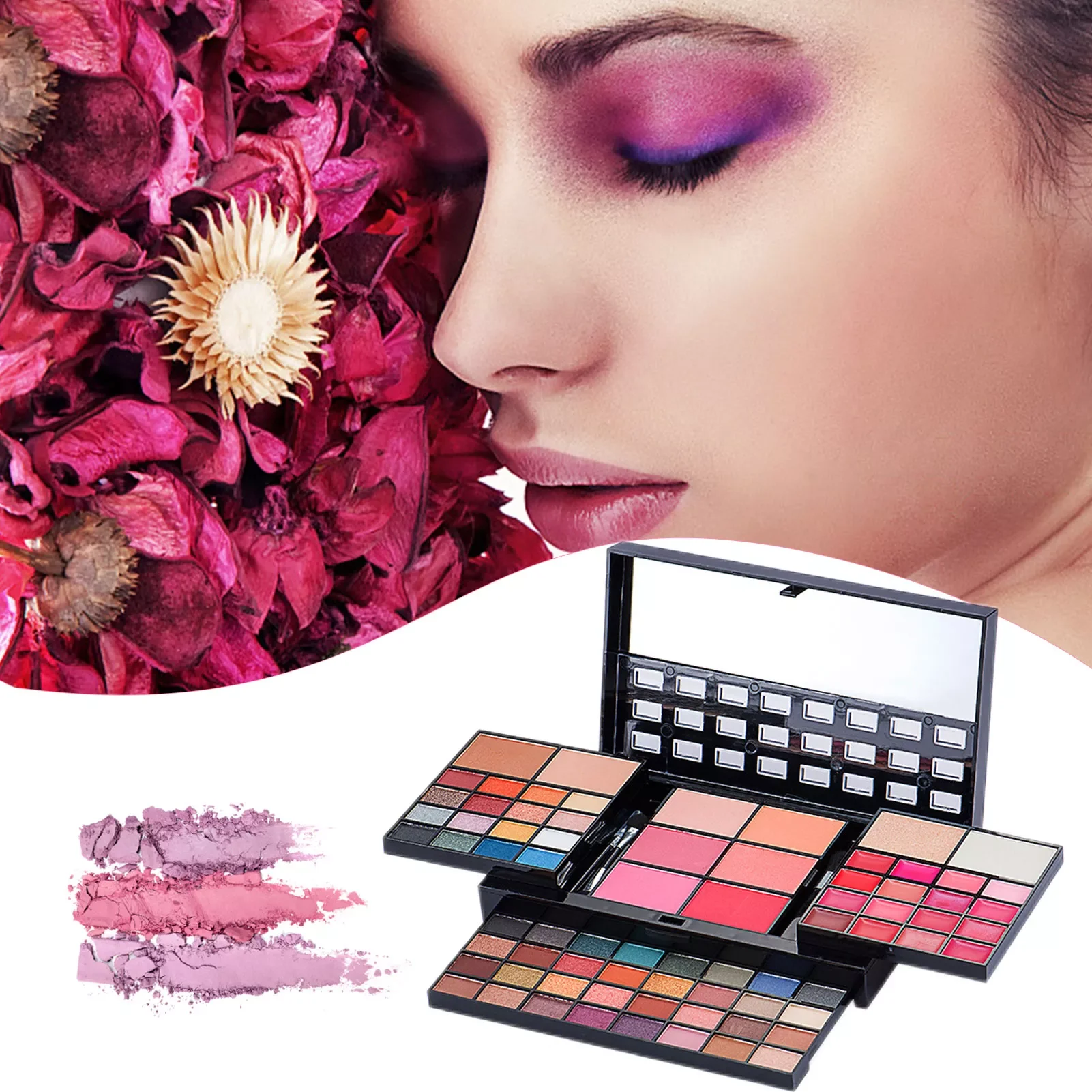 

NEW2023 Professional Makeup Set For Beginner Long Lasting Makeup Set Matte Lipstick Eyeshadow Makeup Palette Cosmetic Kit Box Gi