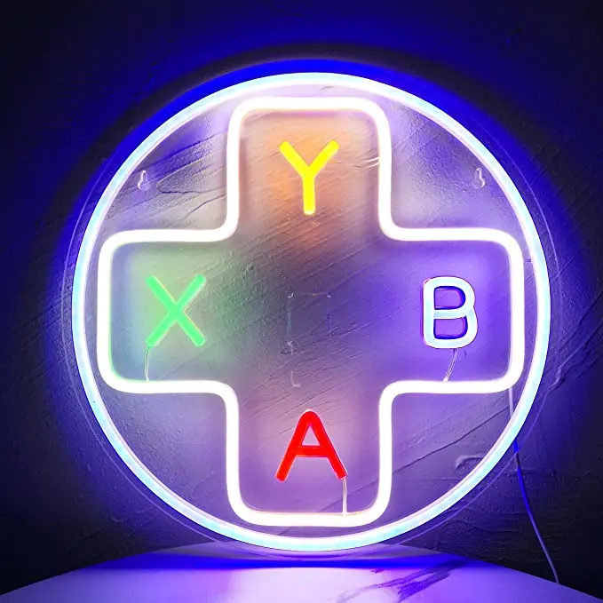 

Wanxing Neon Signs Game Controller LED for Teen Boys Bedroom Wall Decor Gamer Gifts Gaming Room Playstation Light up Man Cave