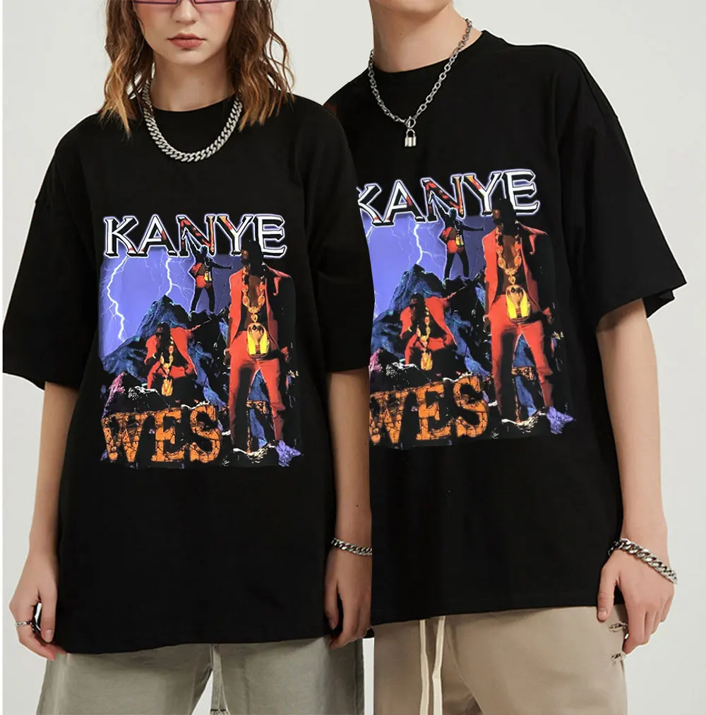 

Summer Kanye West Men T Shirt Vintage Funny Graphics T Shirts Unisex Short Sleeve Harajuku Cotton Men's Tshirts Tee Male Clothes