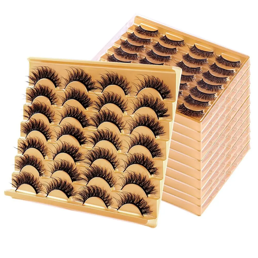 

14 Pairs Makeup Tools Strip Eye Lashes 8D Volume Fluffy Fake Eyelashes Mink Lashes False Eyelashes Natural Look