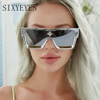 luxury crystal oversized square sunglasses women vintage big frame sun glasses 2022 trending men mirror shades uv400 eyewear