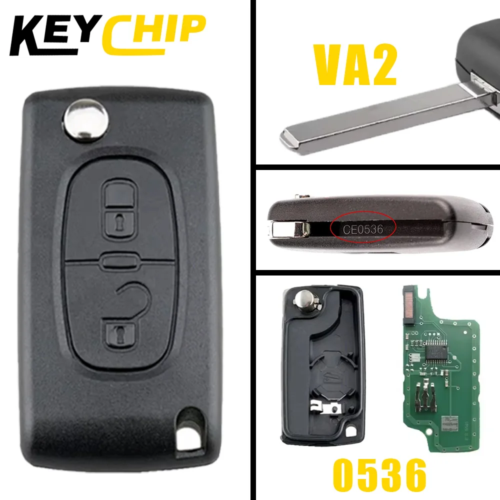 

KC Для Citroen C2 C3 C4 C5 C6 Для Peugeot 207 307 308 407 607 807 Xsara Berlingo CE0536 CE0523 Откидной дистанционный автомобильный ключ ASK FSK