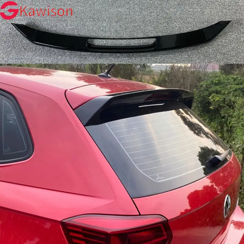 

For Volkswagen New Polo 2019 2020 ABS Plastic Painted Color Exterior Car Rear Tail Wing Trunk Lip Spoiler