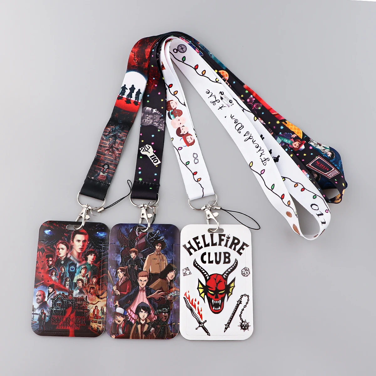 

Stranger Things 4 Hellfire Club Neck Strap Lanyard for Keys Keychain Badge Holder ID Credit Card Pass Phone Charm Accessories