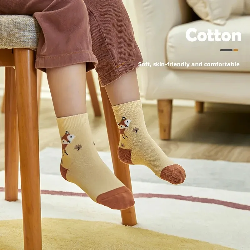 Qiaobai женские детские носки осень/зима плотный хлопок среднего размера большие