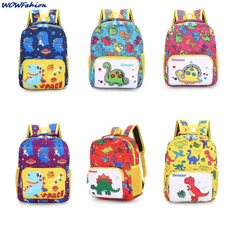 Children's Kindergarten Cartoon Colorful Dinosaur Backpack Kids Preschool Toddler Boys Girls Baby Casual School Book Bags 