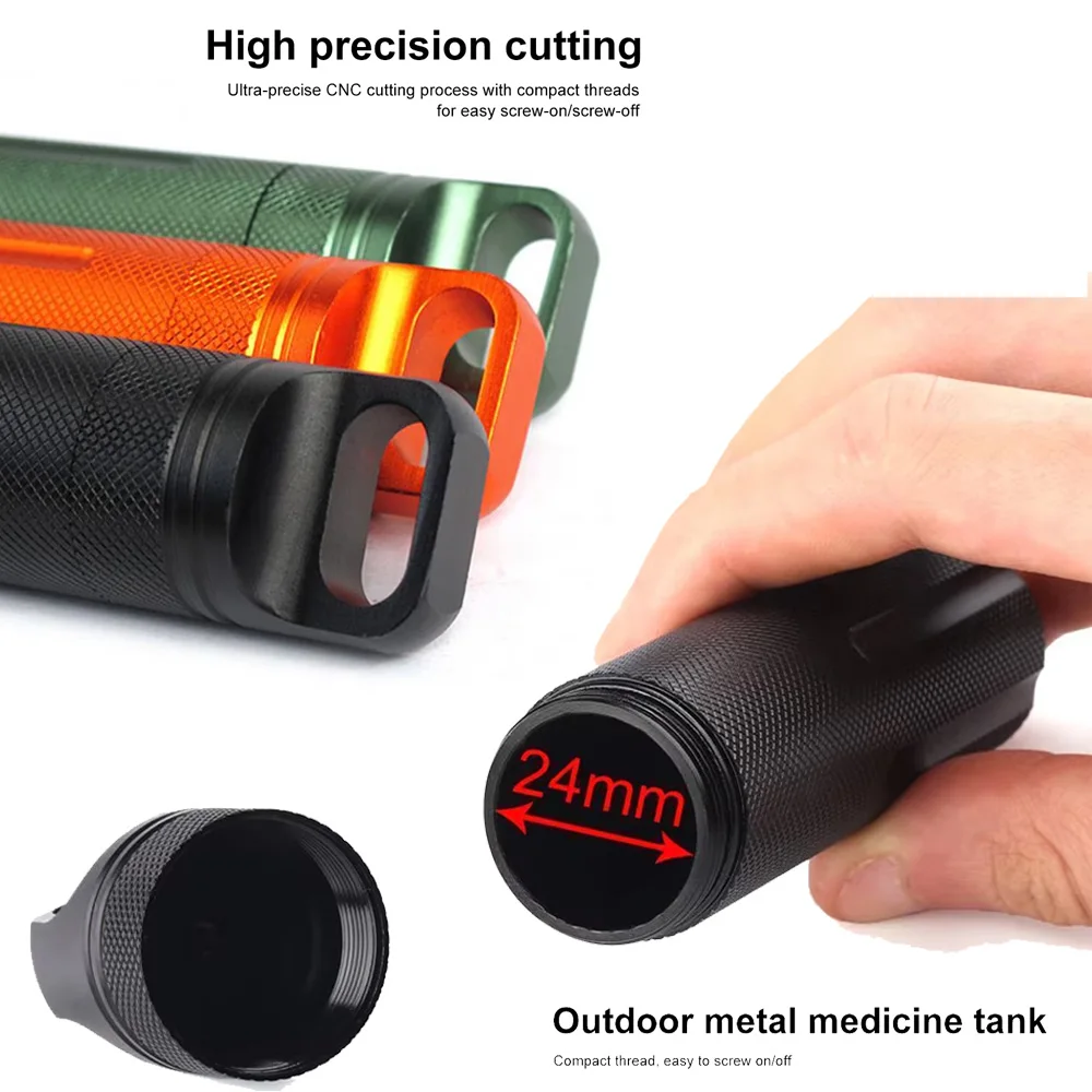 3 шт. герметичный контейнер для таблеток из алюминиевого сплава портативный