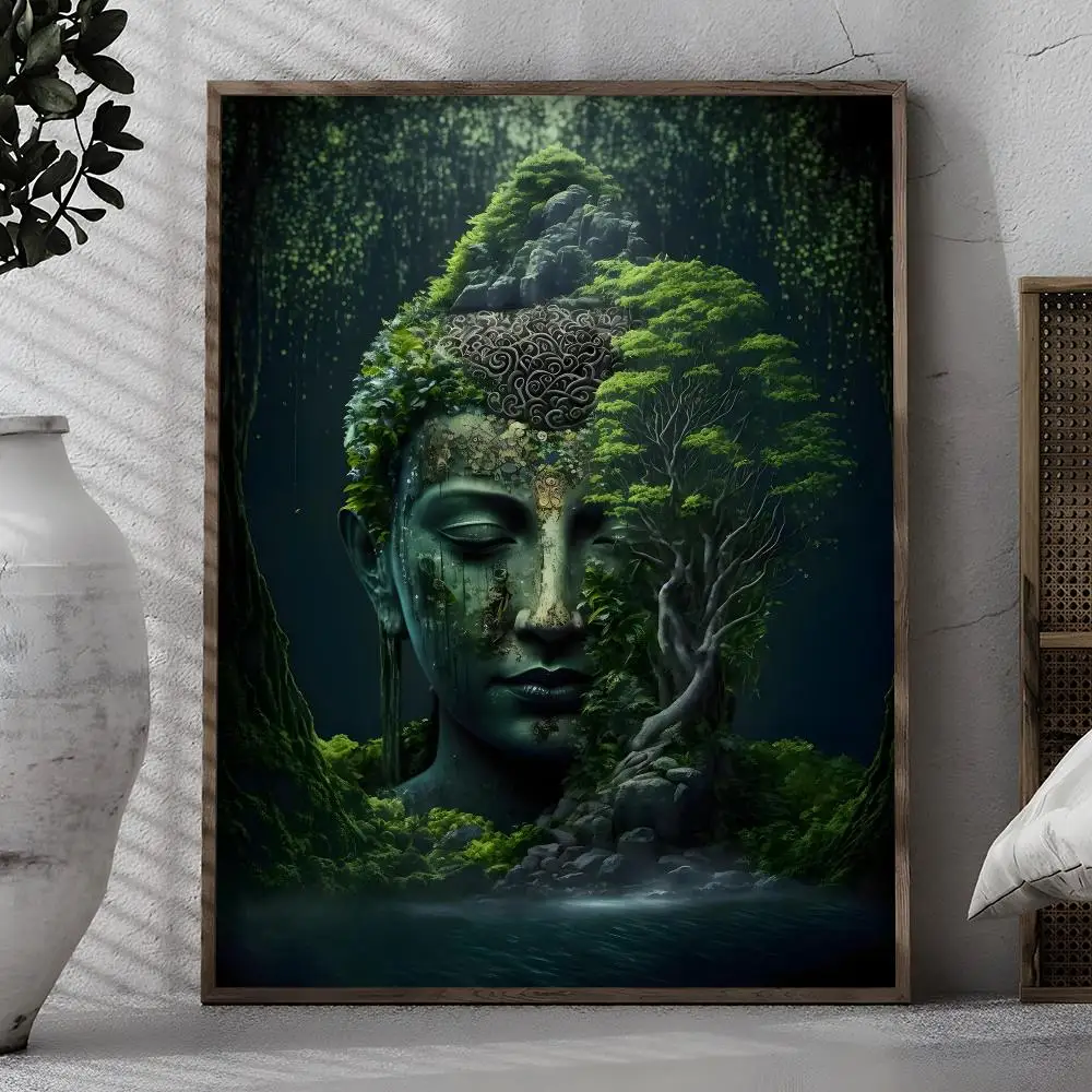 Картина Будды, каллиграфия, холст, классический стиль анна юрьевна тишинина каллиграфия в стране заглавных букв 1 4 класс