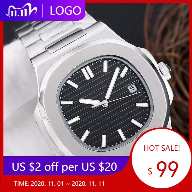 Роскошные мужские часы ew 5711 автоматические механические Nautilus из нержавеющей