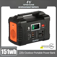 220v outdoor portable power bank 18650 lithium battery rechargeable power bank 40800mah high current batteries for camping party