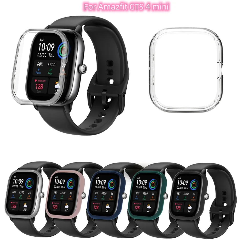 

Protective Case For Amazfit GTS 4 mini Smart Watch Bumper Watch Screen Protector Shockproof Anti-fall For Huami Cover Shell