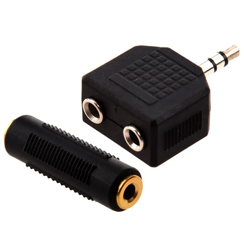 

1Pcs 3.5Mm Jack Splitter & 1Pcs Gold Plated 3.5 Mm Stereo Coupler Female To Female Jack