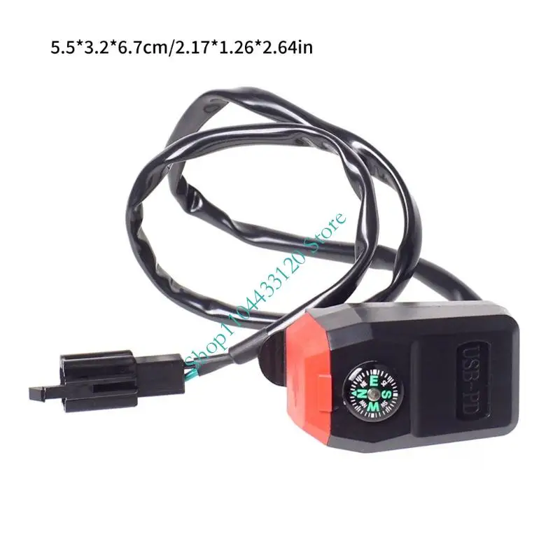 Компактные зарядные устройства для мотоциклов 5V3A с двойными USB-портами. Водонепроницаемый дизайн и направление. Крепление для (art.: 3920db698eaa4) - 3920db698eaa4