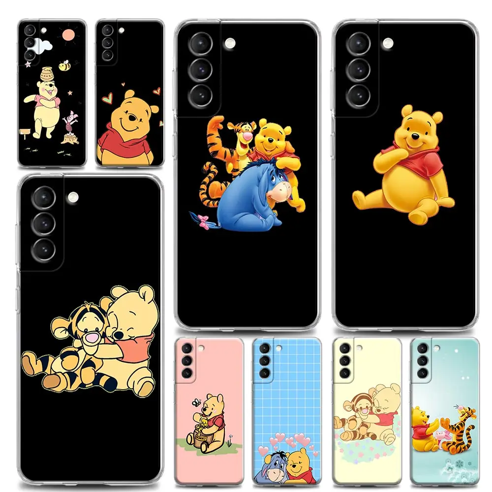 

Clear Phone Case for Samsung S9 S10 S10e S20 S21 S22 Plus Lite Ultra FE 4G 5G Soft Silicone Case Cover Cute Winnie the Pooh
