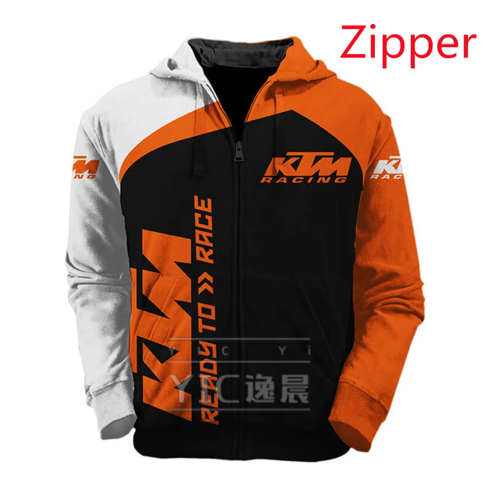 

2023 New Punisher K-T-M Motorcycle Racing Men's Sweatshirt 3D digital print zip hoodie pullover fashion jacket casual sportswear