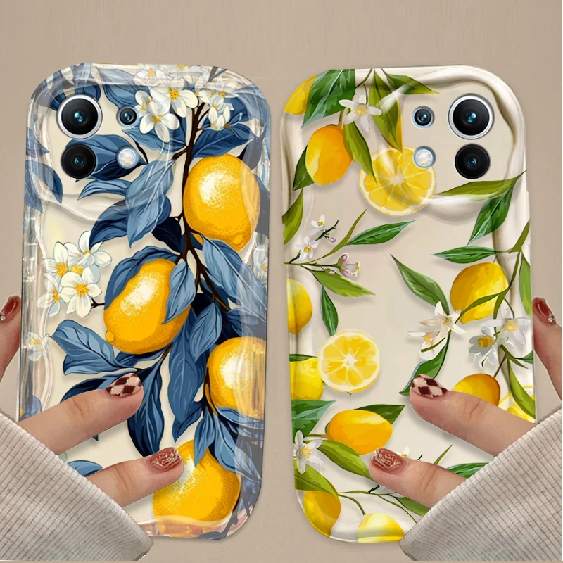 Фото Чехол Summer Fruit Lemon Flower для Xiaomi Poco X7 X6 X5 X3 F6 F5 NFC F3 M6 Pro 4G Mi 13 12 11 Lite 5G 14 13T 12T 11T 14T Pro M5S №2