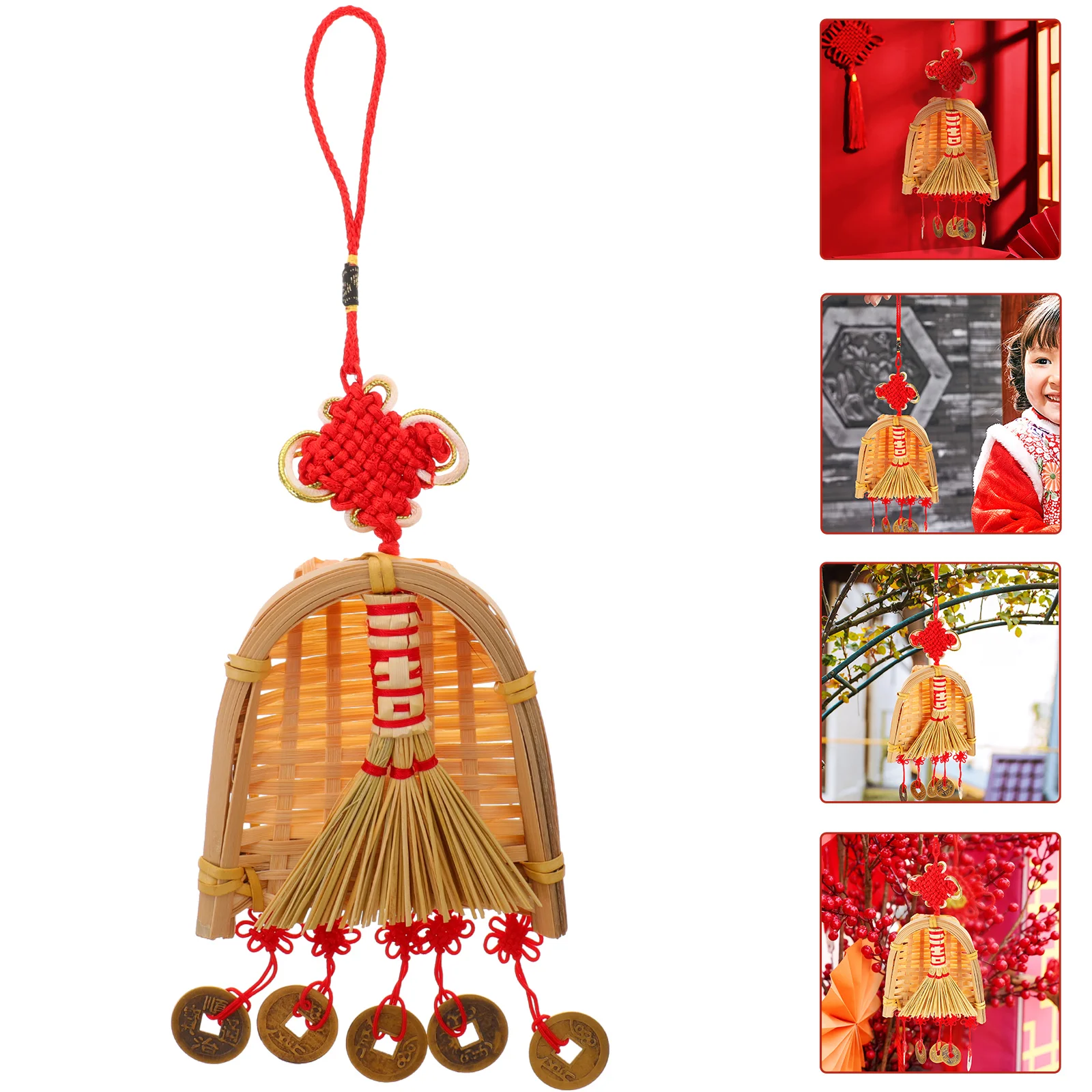 

Chinese Pendant Year Ornament New Hanging Tassel Decor Festivalknot Spring Fortunemini Ornaments Decorations Broom Pendants Good