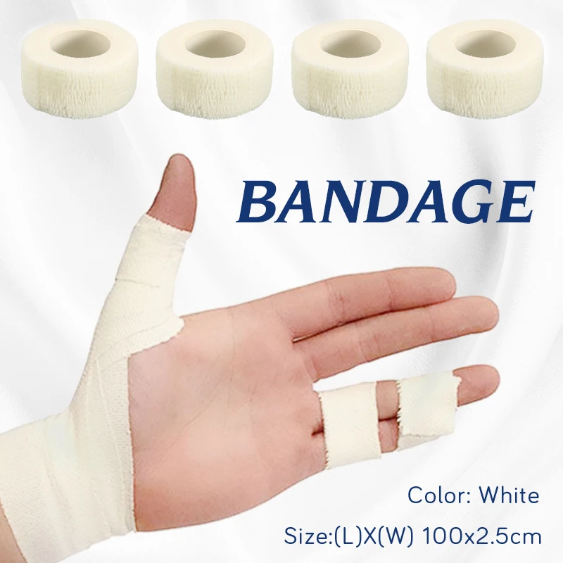 

1/5/10pcs Medical Bandage First Aid Tool Adhesive Bandage Adhesive Stretch Band Wrist Treatment 2.5cm*1m Gauze Emergency Tape