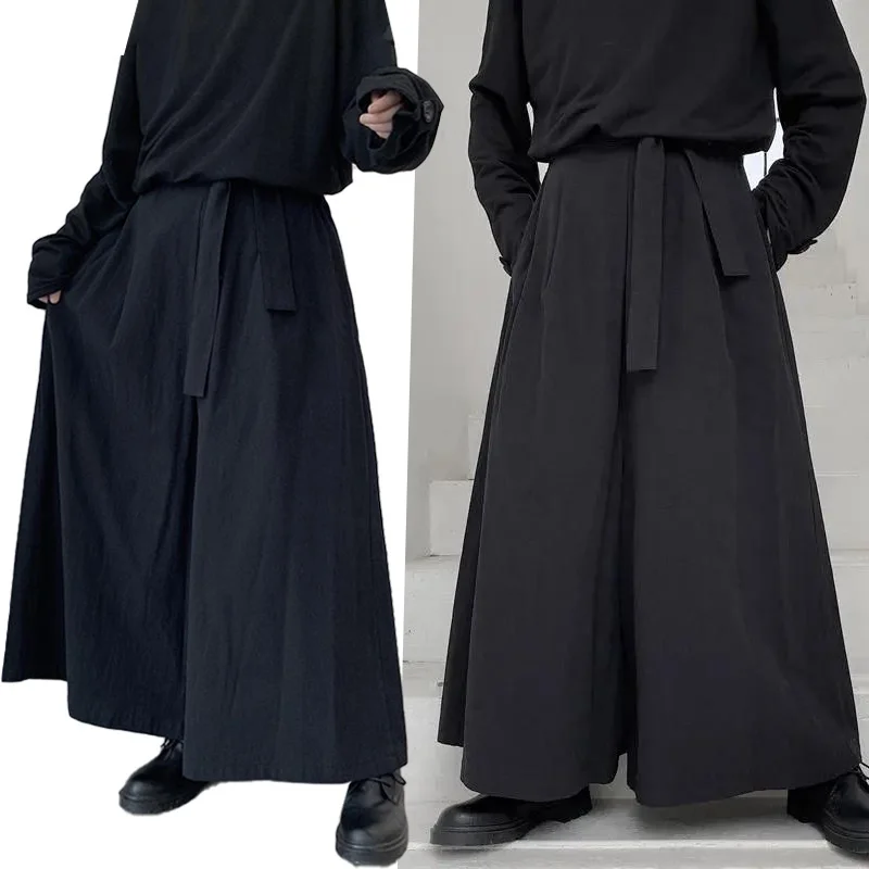 

Kendo Uniforms Martial Arts Clothing Kendo Aikido Martial Arts Loose Gothic Hakama Samurai Pants Men Plus Size Wide Leg Pants