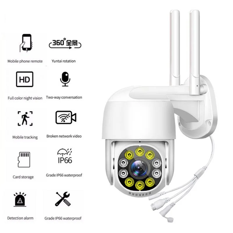 

1MP Wifi IP Camera Outdoor Wireless Waterproof AI Human Detect Camera Night Version P2P Audio Auto Tracking Security CCTV Camera