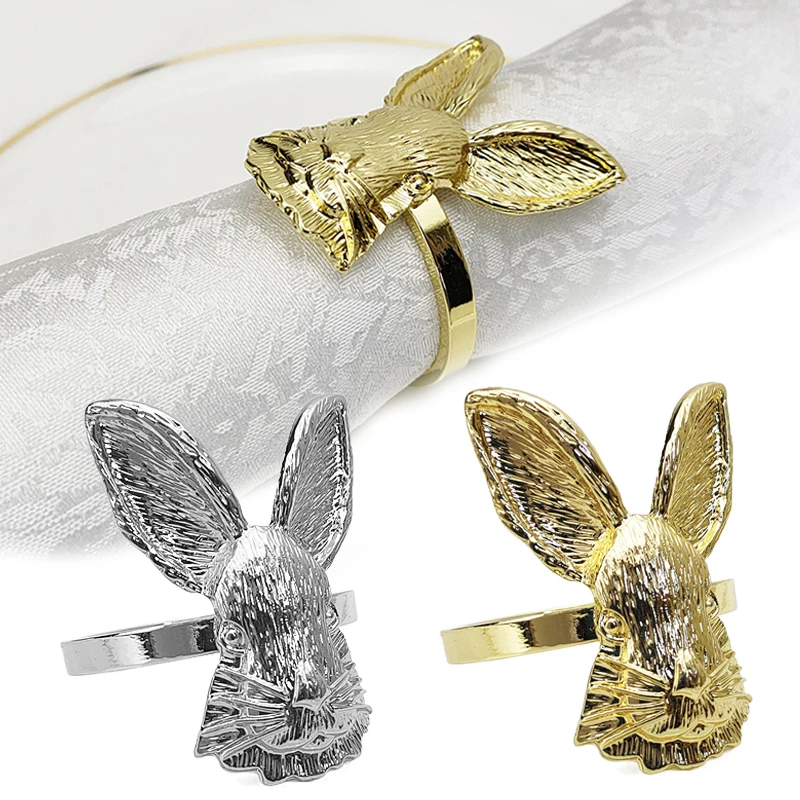 

1Pcs Table Accessories Wedding Dinner Decor Festival Bunny Ears Easter Thanksgiving Napkin Rings Napkin Holders Napkin Buckle