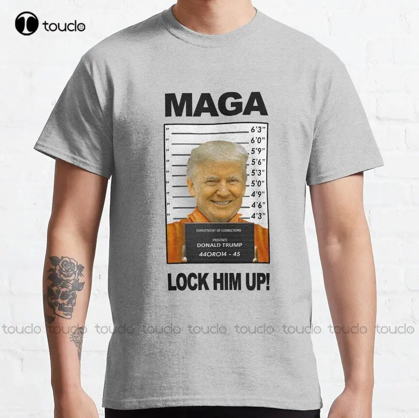 

Donald Trump Prison Mugshot Moron 45 Classic T-Shirt Hawaiian Shirt For Men Custom Aldult Teen Digital Printing Tee Shirts